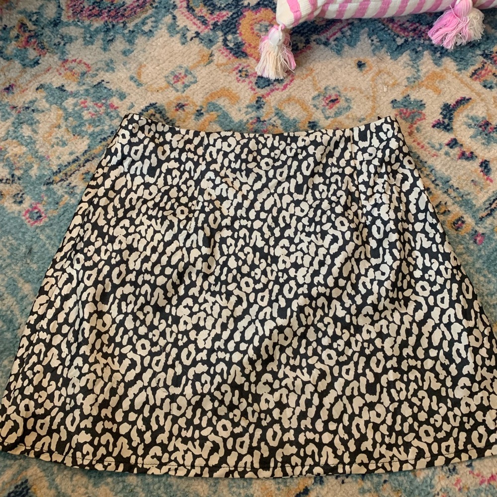 Princess Polly Black Leopard Print Skirt